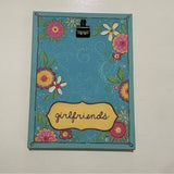 Girlfriends Floral Canvas Photo Clip Board Teal Blue 9x12 Wall Art Home Decor Model