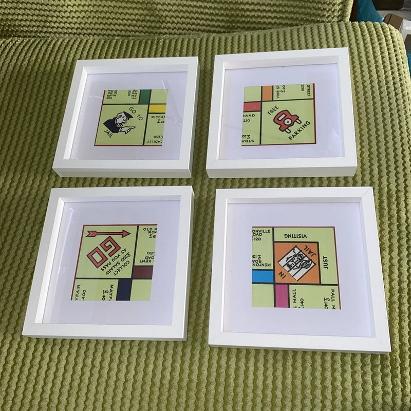 Upcycled Monopoly Board Nostalgia Picture Art Model