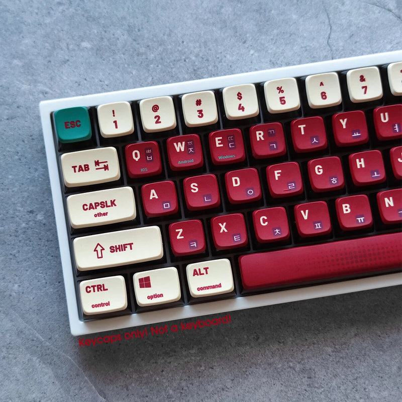 Retro Red White Keycaps PBT nintendo Computer Pudding for MX Mechanical Keyboard Model