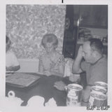 Family Playing Scrabble Board Game Kitchen Table VINTAGE PHOTO Model