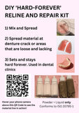 Denture Gum Material DIY Craft Kit, Denture Reline Adhesive, Denture Flipper Model