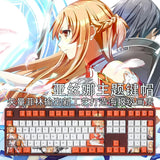 108 Sword Art Online Yuuki Asuna PBT Cherry MX Keycaps for Mechanical Keyboard Model