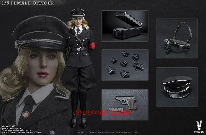 VERYCOOL VCF-2036 Female Officer Black Suit 1/6 Action Figure Model Toys INSTOCK Model