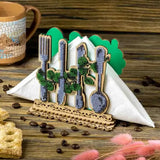 DIY Bead embroidery kit on wood Napkin Holder Craft gift Model