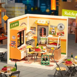 Rolife Super Creator Night Out Food Plastic DIY LED Mini 1:24 Dollhouse Gift 3D Model