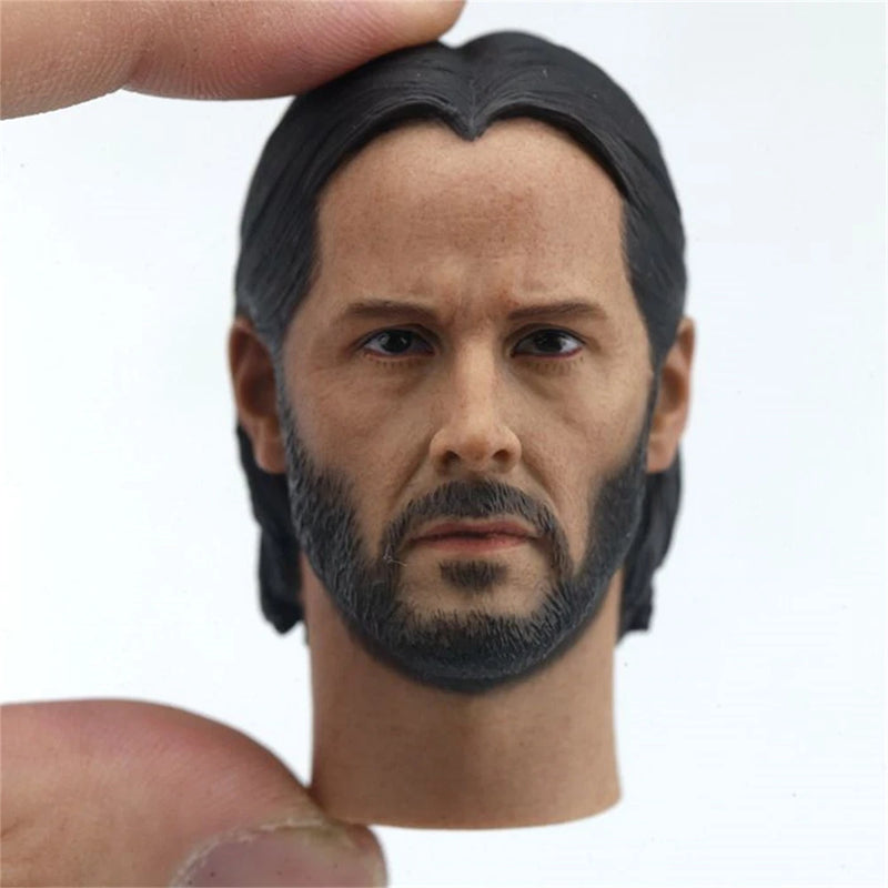 1:6 Scale Man StarsReeves John Head Carved Model Fit 12" Hot Toys Action Figure Model