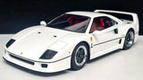 KK 1/18 Ferrari F40 Sultan Of Brunei White Supercar Red Seats Diecast Model Car Model