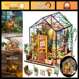 DIY Miniature Greenhouse Kit - Flower House Diorama for Adults, Craft Gift for P Model