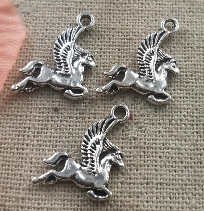 Free Ship 152 pcs tibetan silver Pegasus charms 22x14mm L-5012 Charms