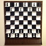 Updated and Improved 16"x16" Wall Mounted Chess Set with Rank and File labels Model