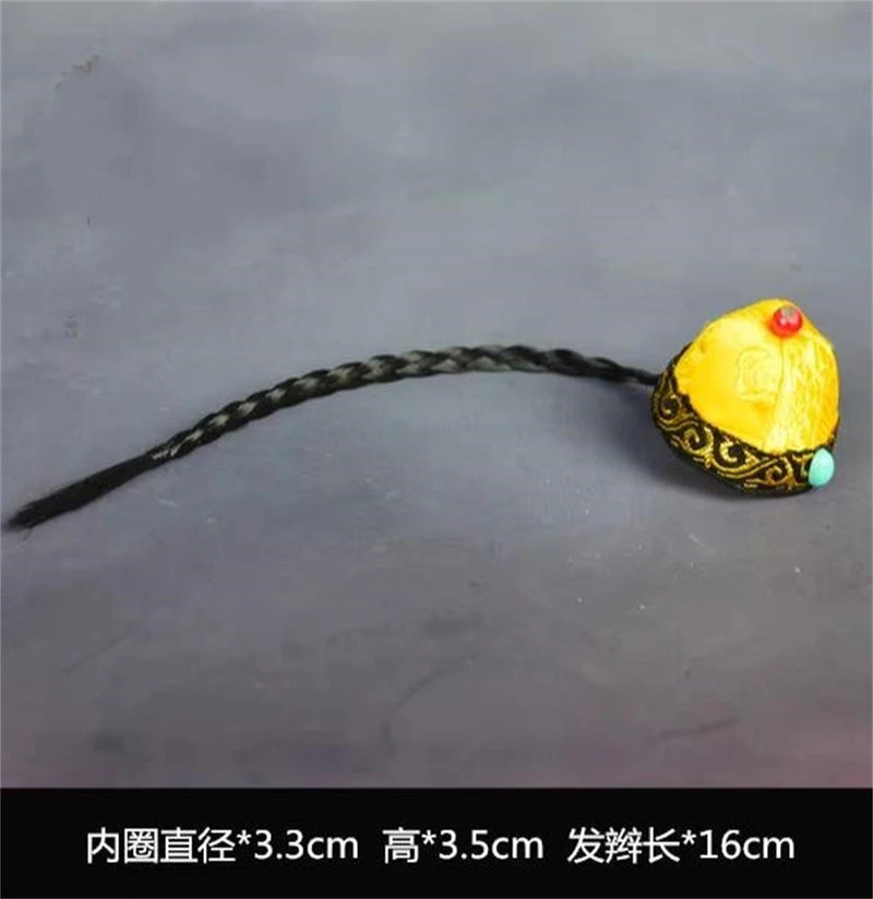1/6 Ancient Soldier hat +braid Model official Han Dynasty For 12" figure toys Model