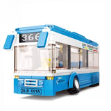 MOC Car Single Decker City Bus Building Block Model Kit Toy Gift 235 Pcs Model