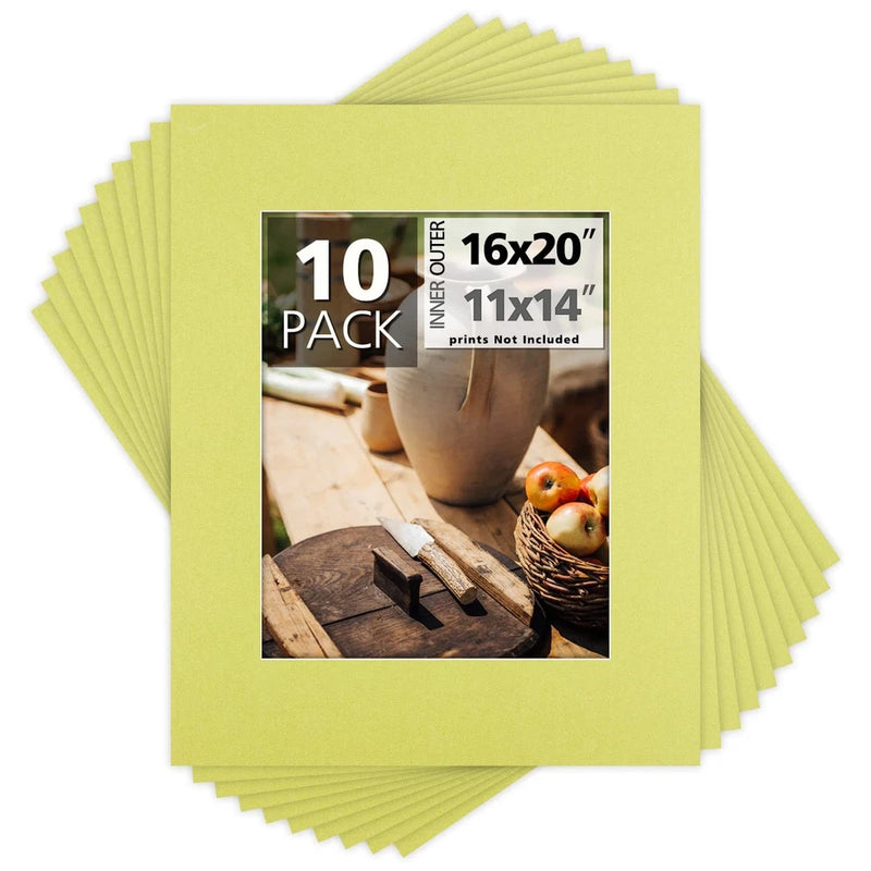 Pack of 10, 16x20 for 11x14 Photo Picture Mats  Acid Free, ... Model