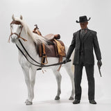 1/6 Scale Warmblood White Horse Model Cute Animal Figurine Ornament Collectibles Model