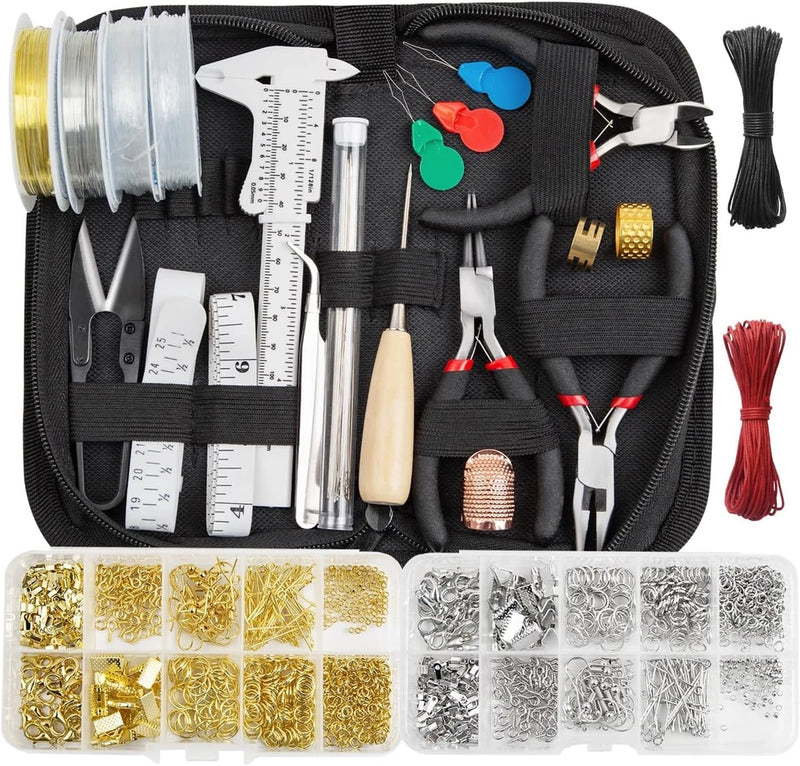 GTAAOY Jewelry Making Kit Adults Tools Wire Pliers Charms Model