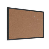Display Notes & Photos Cork Bulletin Board 23 x 35 Black Wood Frame Push Pins Model