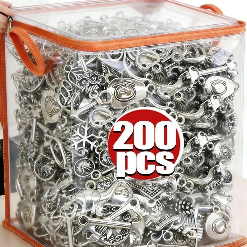 200Pcs Mixed Charms Pendant DIY Jewelry Making Accessory for Bracelet Necklace Charms