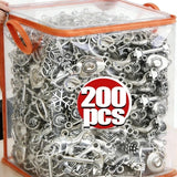 200Pcs Mixed Charms Pendant DIY Jewelry Making Accessory for Bracelet Necklace Charms