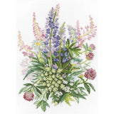 RTO counted Cross Stitch Kit "Clover and lupines" M300, 30x38 cm, DIY Model