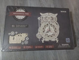ROKR Owl Clock Mechanical Time LK503 3D Wooden Puzzle Model Kit, 2021 Model