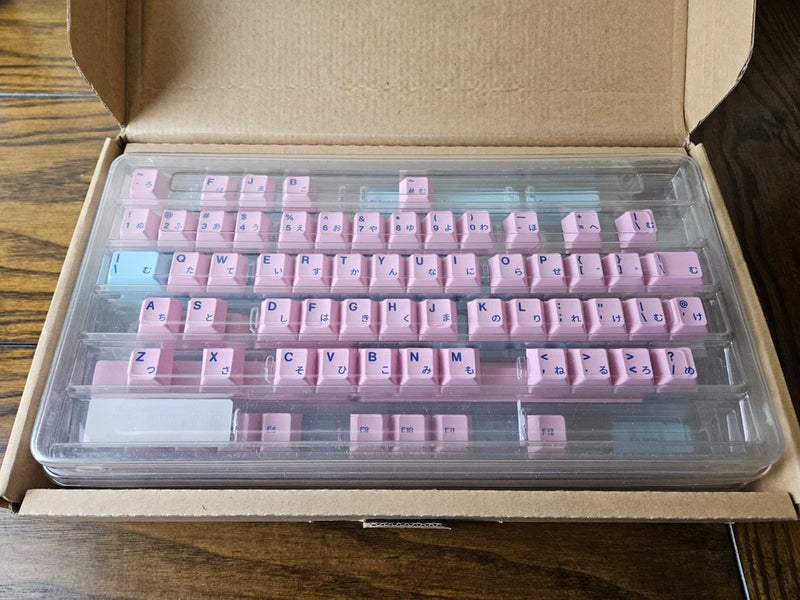 ePBT Acid House & Sweet Girl Keycap Sets Pink Blue Cotton Candy Keyboard Model