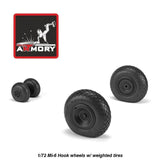 Armory Models AR AW72058 Scale model 1/72 Mil Mi-6 Hook wheels w/ weighted tires Model