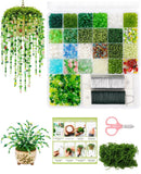 5422PCS Beaded Plant Kit, DIY Green Glass Bead Flower & Succulent Crafts Model