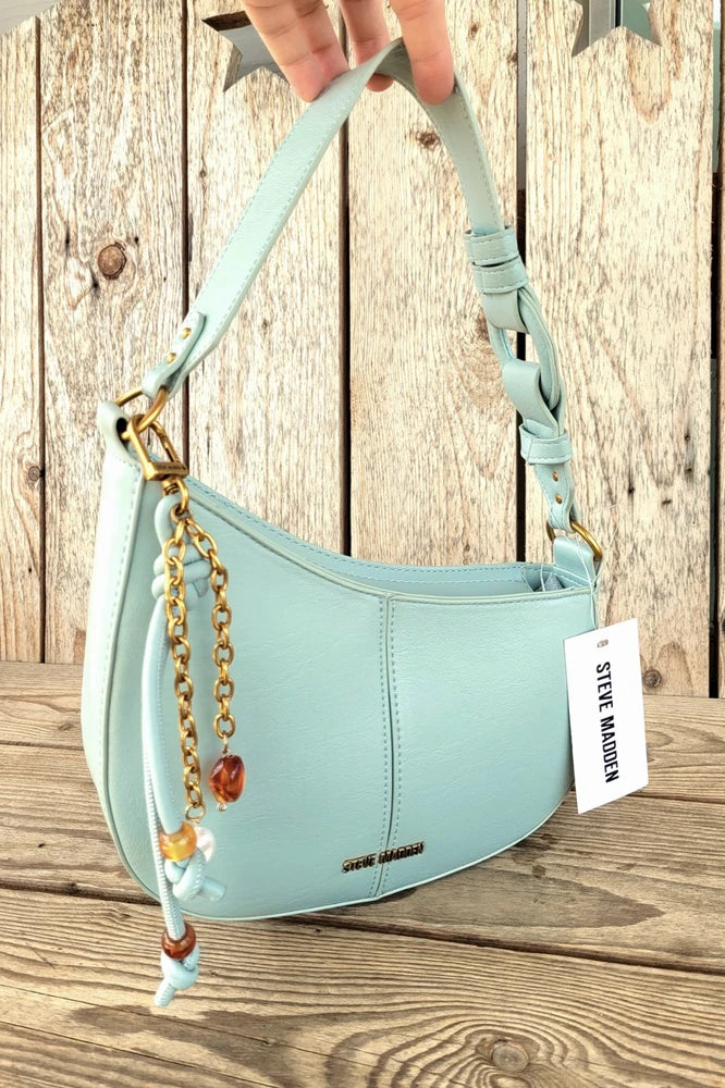 NWT Steve Madden BKeeley Shoulder Handbag in Soft Grass Color Charms