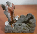 Vtg American Eagle Rocks Figurine 3" Statue RARE Dayspring Cards holder display Model
