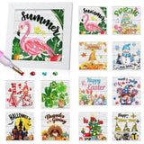 Trandraft 13 Pcs Interchangeable Holiday Small Diamond Art Kits for Adults 5D Model