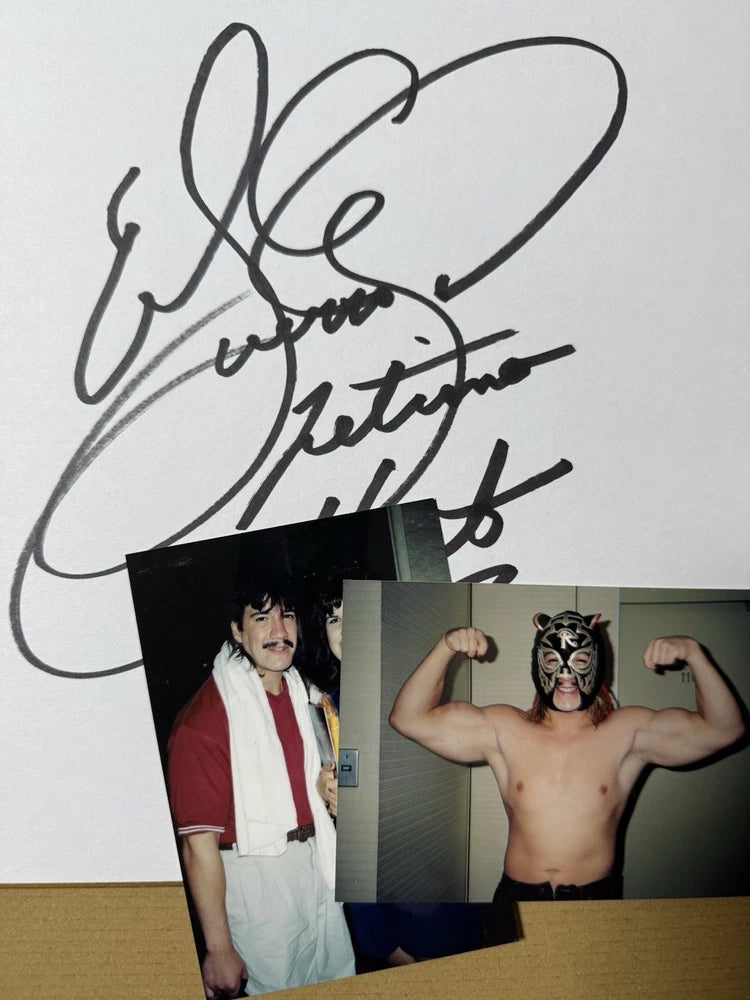 2005 Eddie Guerrero Autograph Board(Shikishi) w/Photo WWE WCW NJPW ECW Model