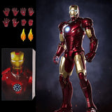 Marvel Avengers Iron Man Mark 3 MK3 Ironman Toy LED Light Action Figure Model Model