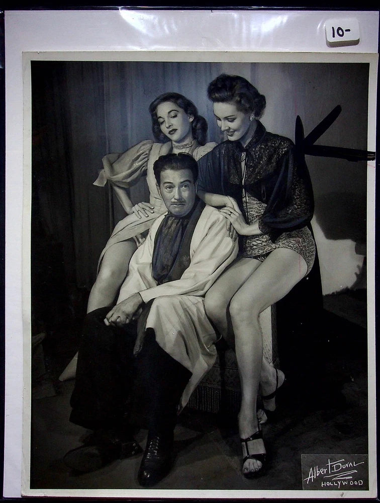 Vintage Albert Duval Hollywood Photograph - Celebrity Portrait Back board 8x11 Model