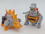 COMBO Blokees Transformers Defender 4 & 6 Grimlock & Snarl Dino Volcanicus figs Model