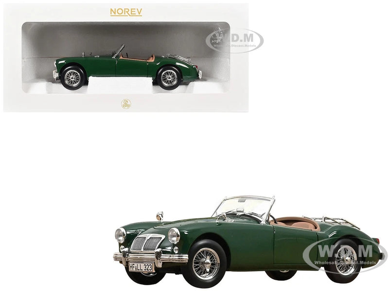 1955 MG MGA CABRIOLET BRITISH RACING GREEN 1/18 DIECAST MODEL BY NOREV 182610 Model