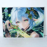 Nahida Silver Glitter Sword Waifu Card Anime Girl Wall Art Oversized Board A4 Model