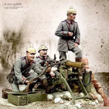 1/35 Resin Figure Model Kit 3 German Soldiers Machine Gun Team WWI Unpainted Model