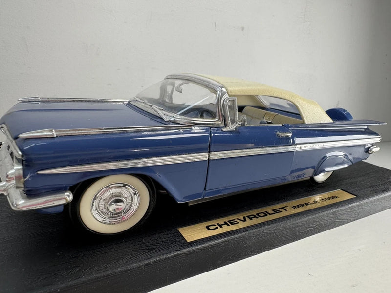 Road Legends 1959 Chevrolet Chevy Impala Blue 1/18 Scale Diecast Model