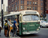 1968 Public Transit Users Board a Chicago Transit Bus 5x7 Borderless PHOTO Model
