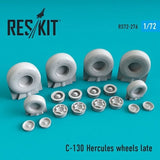 Reskit RS72-0276 - 1/72 C-130 Hercules wheels late scale plastic model kit Model