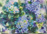Bead embroidery kit Hydrangeas needlework kit Art canvas beadwork pattern Model