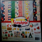 Good Day Sunshine Summer Vacation Sun Play Echo Park Scrapbook Page Kit 12 x 12 Model