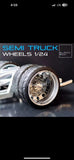 1:24/25 Scale Model Wheels, Semi Truck Wheel Set, Low Profile Front and Rear Set Model