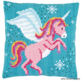 Vervaco stamped cross stitch kit cushion Unicorn, DIY Model