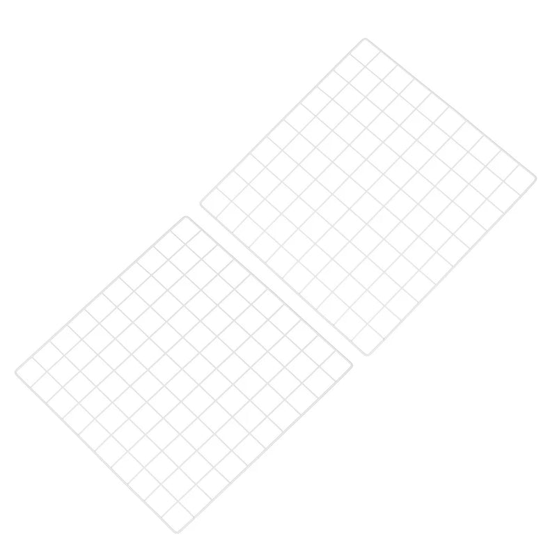 2Pcs 20"x20" Wire Grid Panel Wall Grid Decorative Board Photo Display White Model