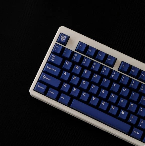 ABS Two-Tone Factory Profile 114 Key Keycaps with Mixed Blue Backlight Model