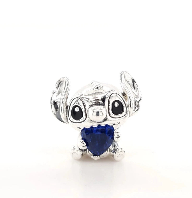 GENUINE PANDORA x DISNEY Stitch Blue Heart Charm 794731C01 Charms