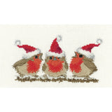 Heritage counted cross stitch kit Aida "Festive Robins", VPFR1736, 18,5x10cm, DI Model