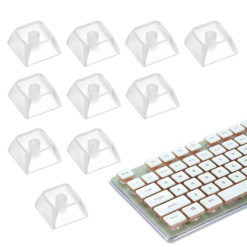 10Pcs XDA Profile Keycap Set PBT Mechanical Numeric Keypads, Clear Model