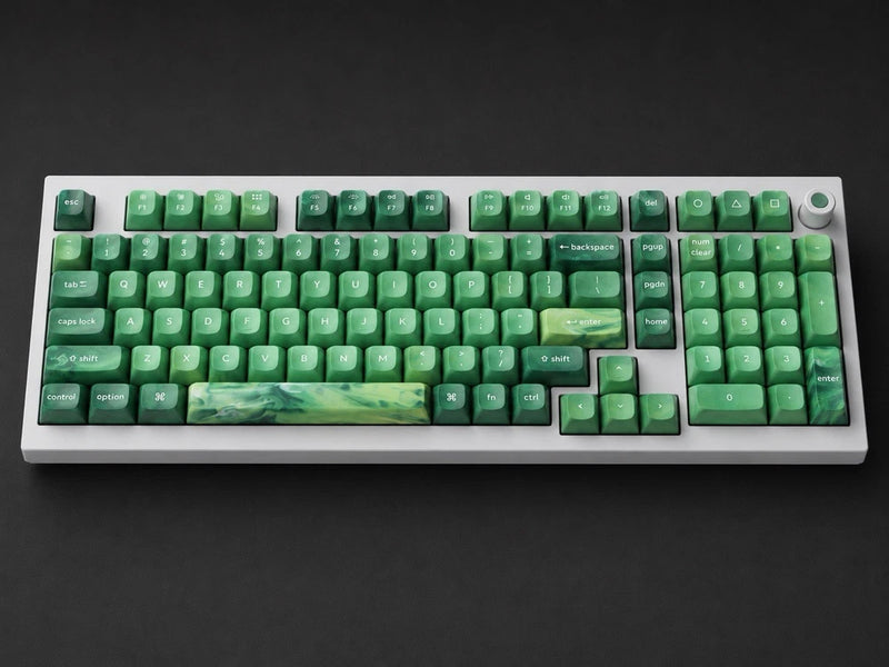 Drop DCX Green Marble Keycap Set Full Keyboard *New Unused* (PBT Cherry Profile) Model